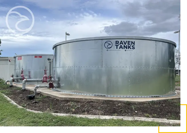 Modular fire protection tanks installed at commercial facility