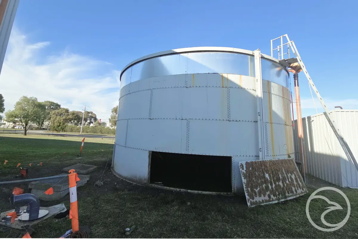 Technicians performing tank refurbishment in Sydney industrial facility