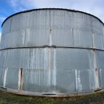 tank structure experiencing wind pressure in a coastal area