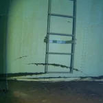 Internal tank surfaces viewed through remote tank observation